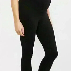 Motherhood Black Full Panel Full Length Leggings